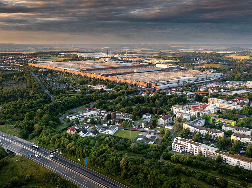 Das Volkswagenwerk in Kassel
