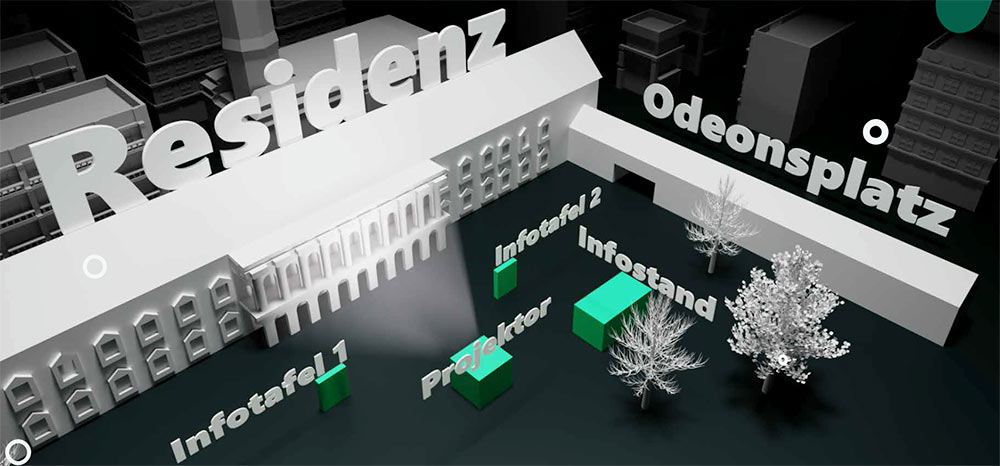 Tobias und Lorenz denken an ein Projektionsmapping im Rahmen der Museumsnacht in München.