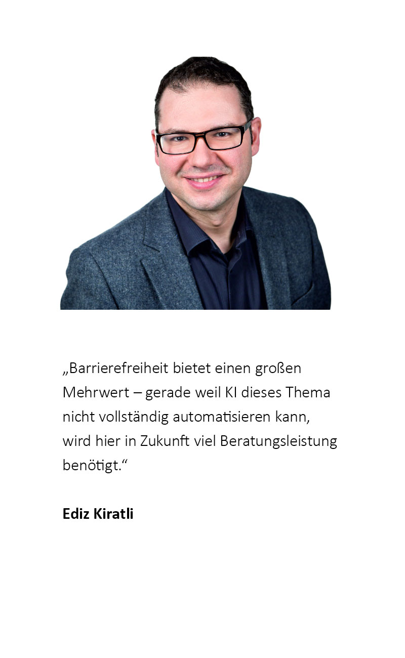 Referent Ediz Kiratli vom „Arbeitskreis Barrierefreiheit“ der German UPA