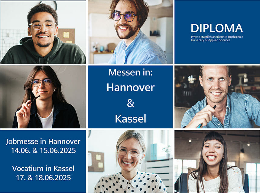Besuche uns auf der Jobmesse in Hannover oder auf der vocatium in Kassel.