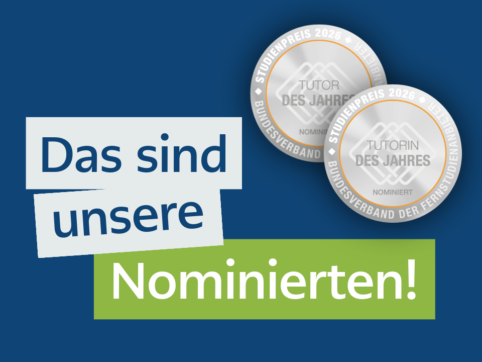 Die Votingsphase zum/zur Tutor:in des Jahres hat begonnen. Jetzt für euren Favoriten bzw. eure Favoritin abstimmen!