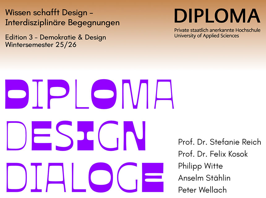 Vortragsreihe zum Thema Demokratie & Design vom Fachbereich Gestaltung & Medien |  November 2025 bis März 2026.
