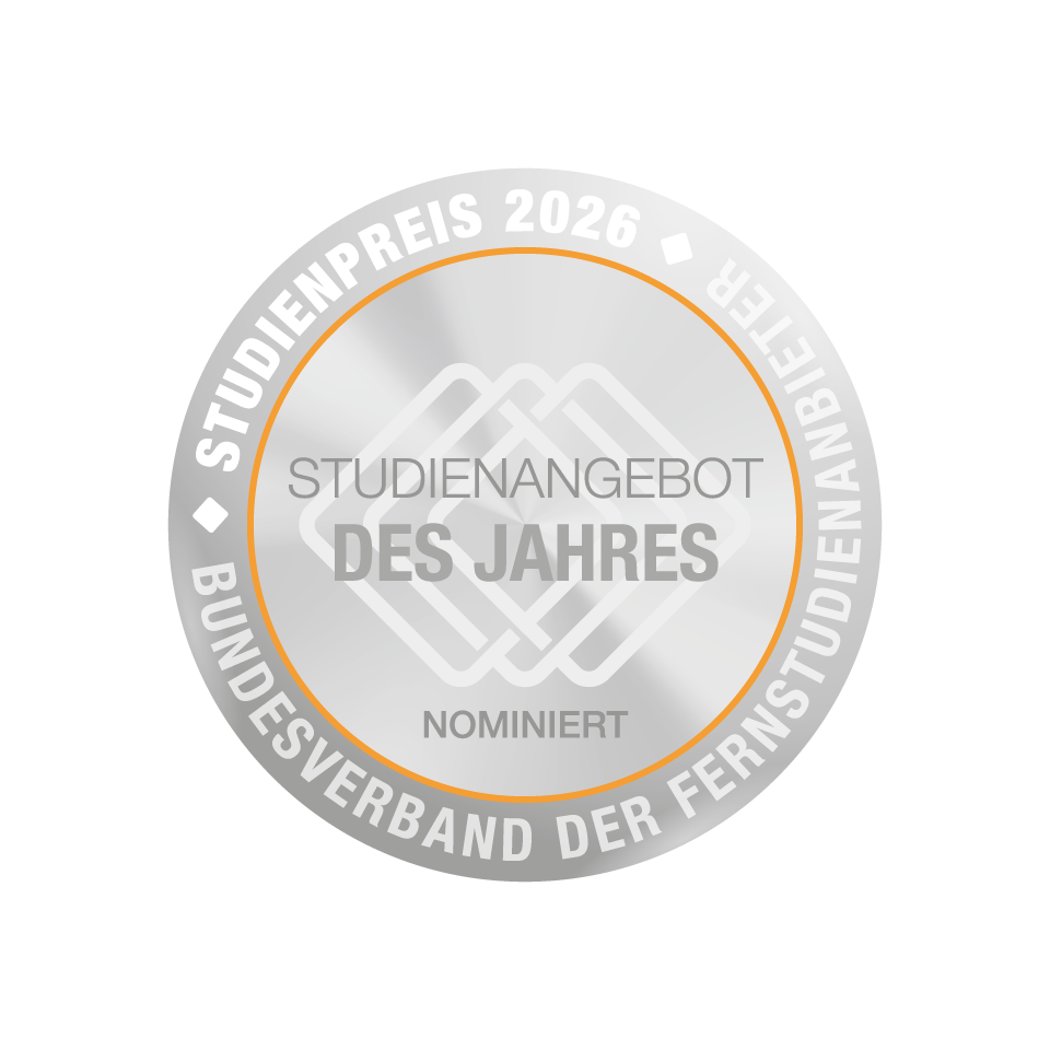 Der Fernstudiengang Prozess- und Prouktdesign (B.A.) ist für den Fernstudienpreis 2026 nominiert.