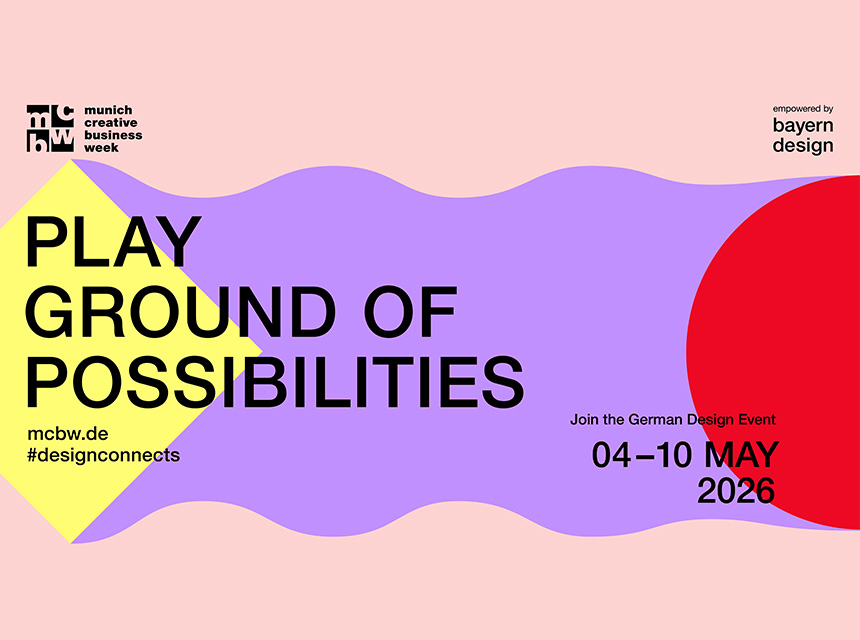 Die munich creative business week startet am 4. Mai 2026 – unsere Design-Dozenten machen mit!