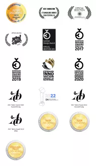 Auszeichnungen und Awardlogos aus dem Fachbereich Gestaltung und Medien