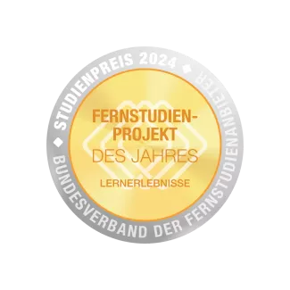 Goldenes Studienpreis-Siegel des Bundesverbands der Fernstudienanbieter e. V.