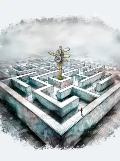 Gezeichnetes Labyrinth