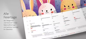 Detailbild von einem Kalender