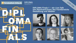 DIPLOMA Finals – Live-Talk 1 (21.05.2025) bei Fernstudium-Infos.de (Teaser-Bild) DIPLOMA Finals – Live-Talk 1 (21.05.2025) bei Fernstudium-Infos.de (Teaser-Bild)