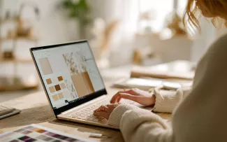 Frau am Laptop