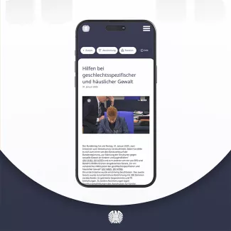 Smartphone Bildschirm mit App Ansicht