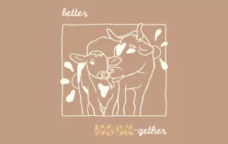 Social Design. Grafik mit einer Kuh