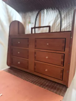 Holztasche Ansicht von Innen