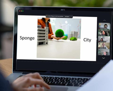 Mockup einer Online-Vorlesung aus dem Studiengang Kommunikationsdesign