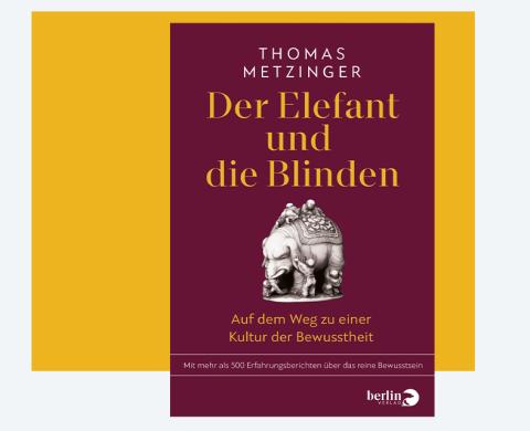 Dunkelrotes Buchcover Der Elefant und die Blinden