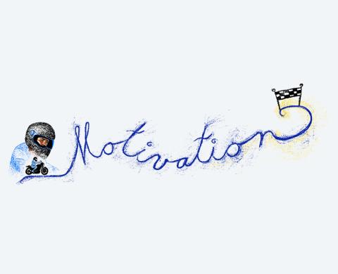 Zeichnung des Schriftzugs Motivation