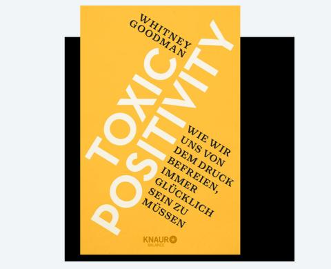 Gelbes Buchcover Toxic Positivity