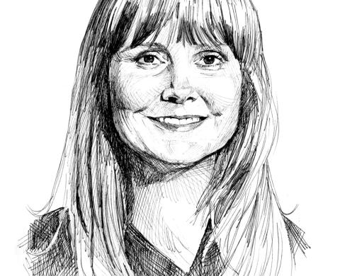 Handgezeichnet Portrait von Prof. Dr. Michaela Zilling von Angelina Benedetti