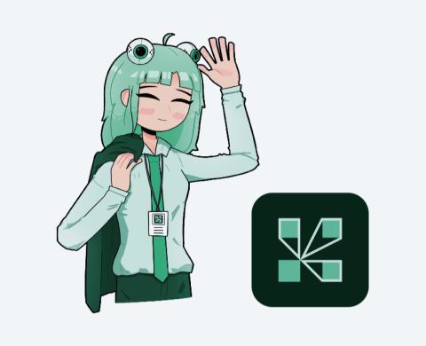 Manga-Zeichnung eines Mädchens im Businessstils